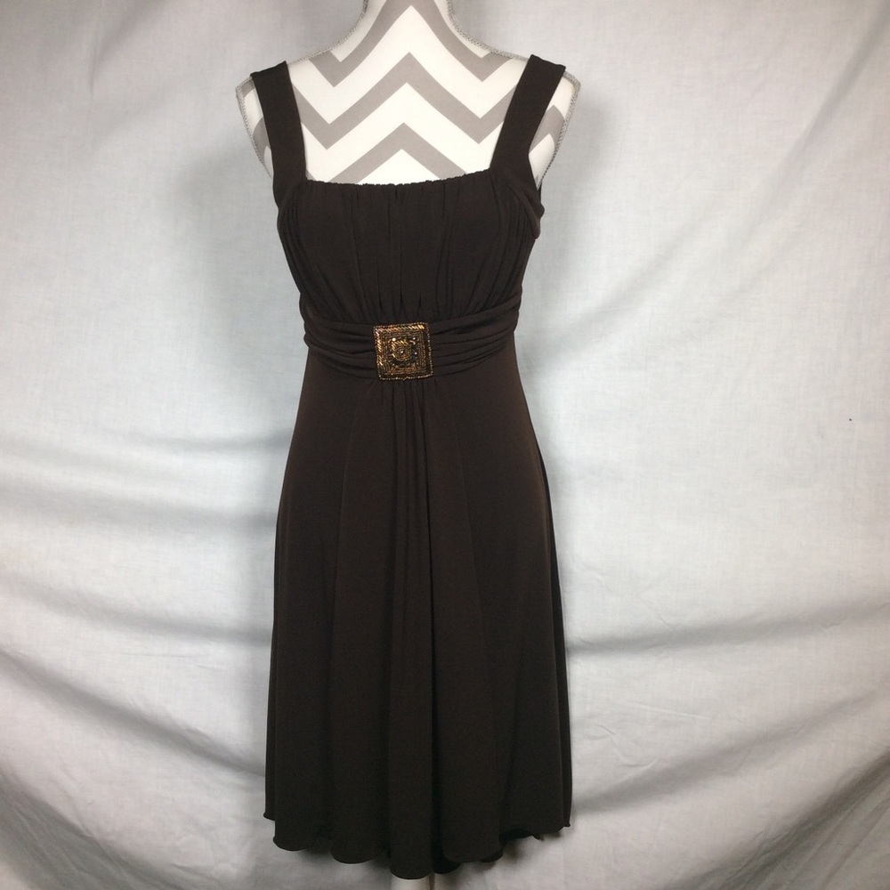 EnFocus Petite Women’s Brown Sleeveless Dress, Sz8